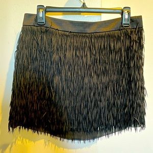 * SOLD * Express black tiered fringed mini skirt - Size 4